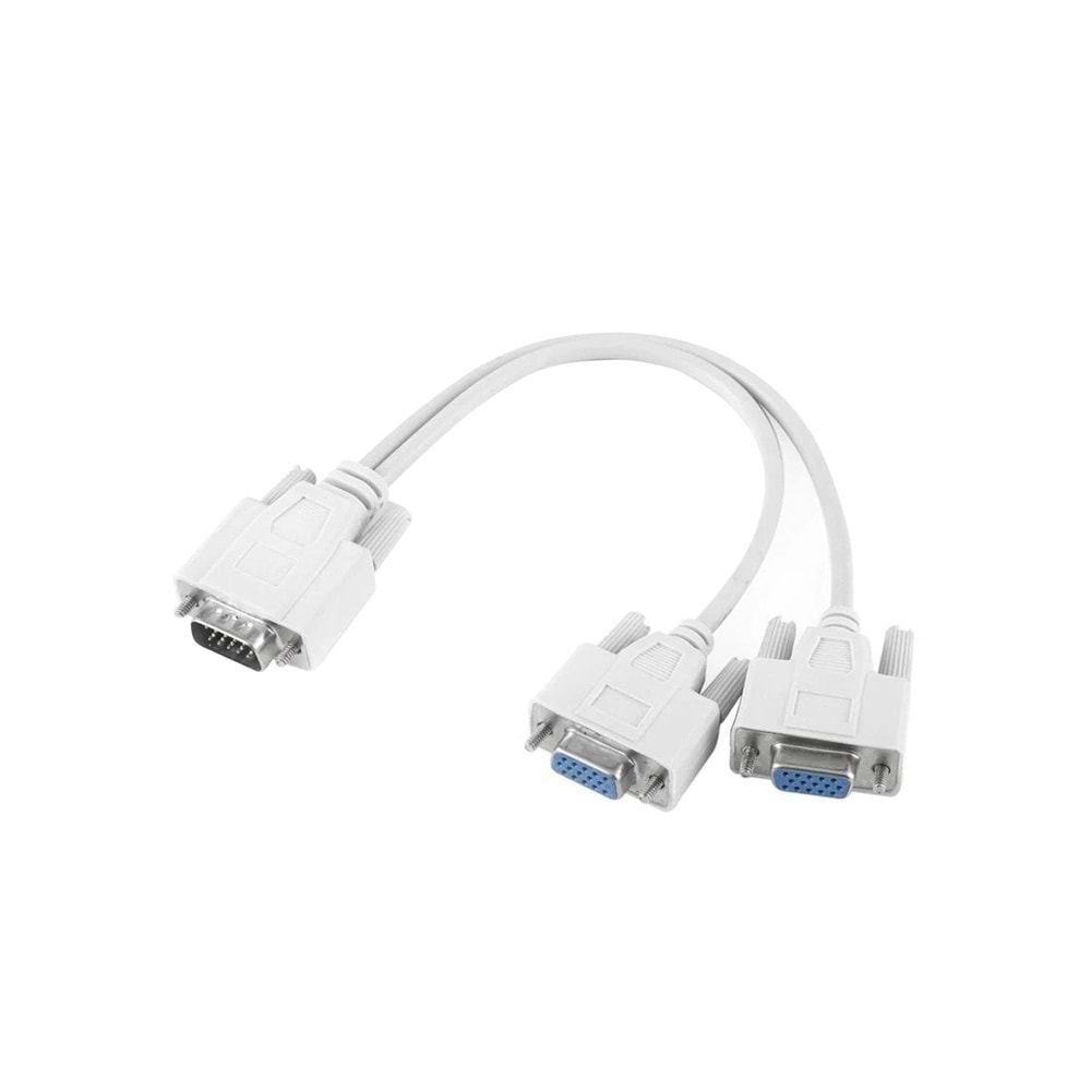 Vga Kablo Çoklayıcı 1 Erkek 2 Dişi 25cm