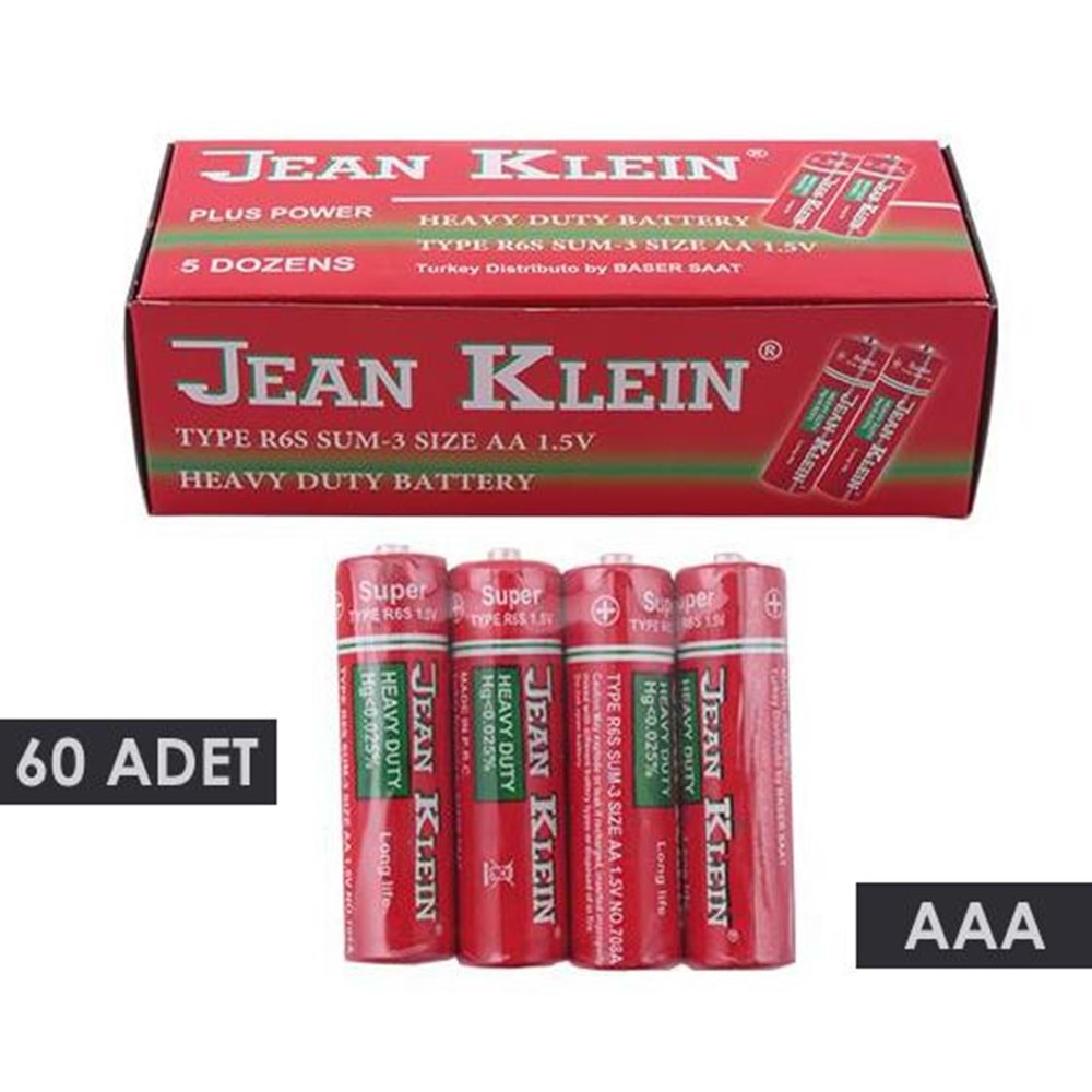 JEAN KLEIN R0S3 AAA İnce Kalem Pil 60LI Paket