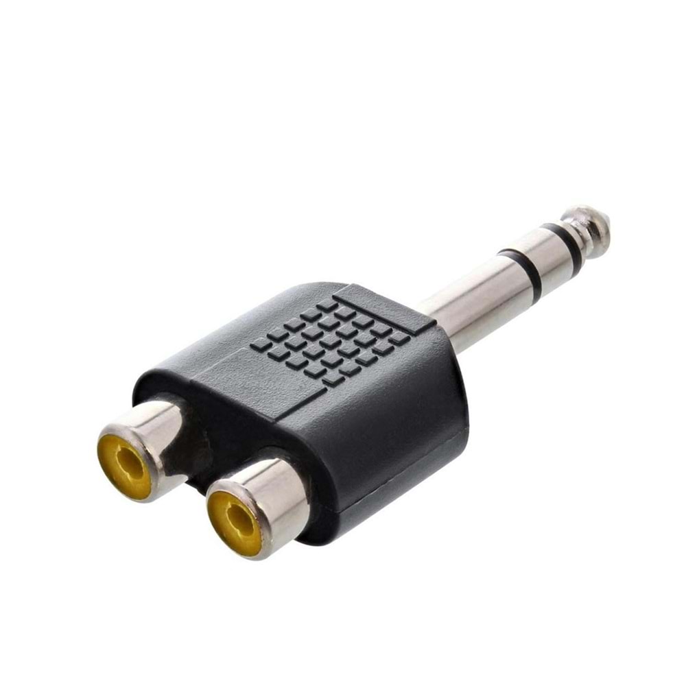 ÇEVİRİCİ JACK STEREO ERKEK 6,3MM TO 2RCA DİŞİ S-LİNK SL-DC32