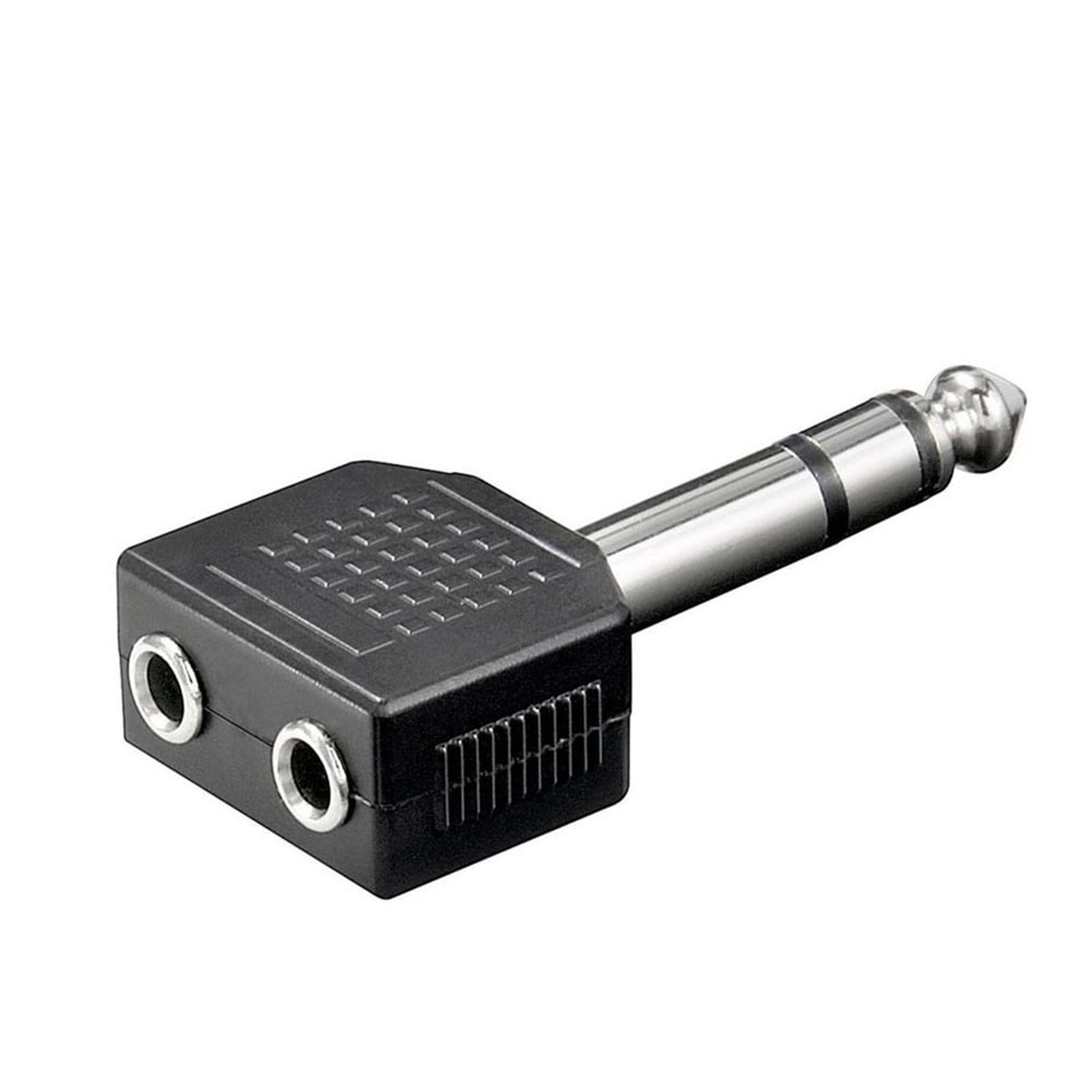ÇEVİRİCİ JACK 6,3MM STEREO ERKEK TO 3,5MM 2 DİŞİ