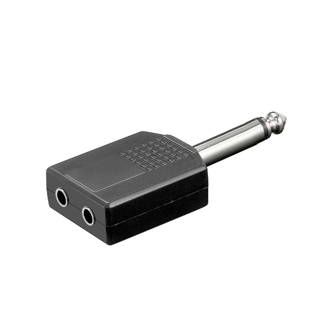 ÇEVİRİCİ JACK 6,3MM MONO ERKEK TO 3,5MM 2 DİŞİ