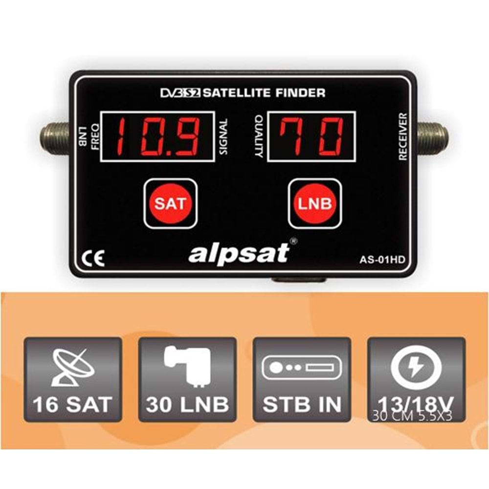 UYDU BULUCU HD SATFINDER AS01 ALPSAT