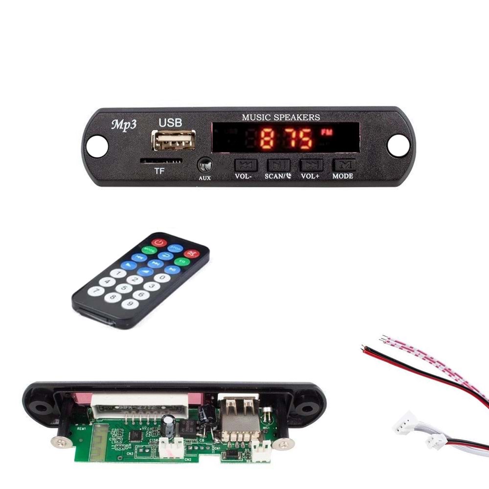 OTO TEYP ÇEVİRİCİ BORD 12V BT/USB/SD/FM/AUX POLAXTOR M512
