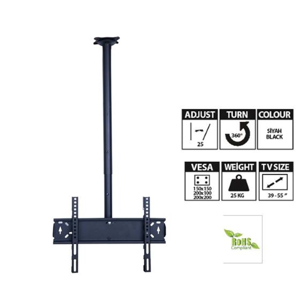LCD ASKI APARATI TAVAN 360 DERECE VONTECH VT-23955