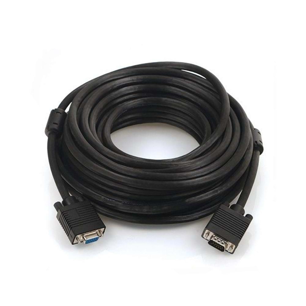 Vga Kablo 15 Pin Erkek Dişi Filtreli 20 Metre