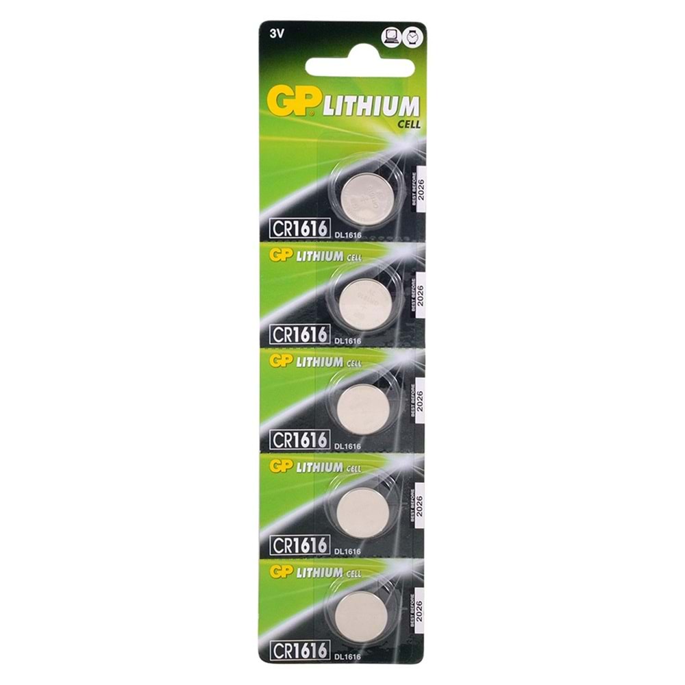 GP PİL Pil Düğme 1616 3V 5Li Paket