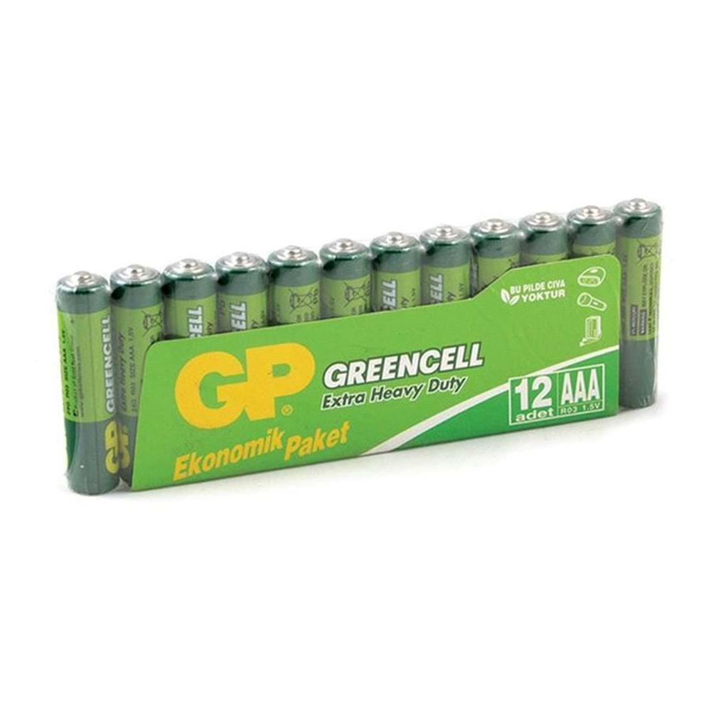 GP-24G AAA İnce Kalem Pil Greencell 12Li Paket