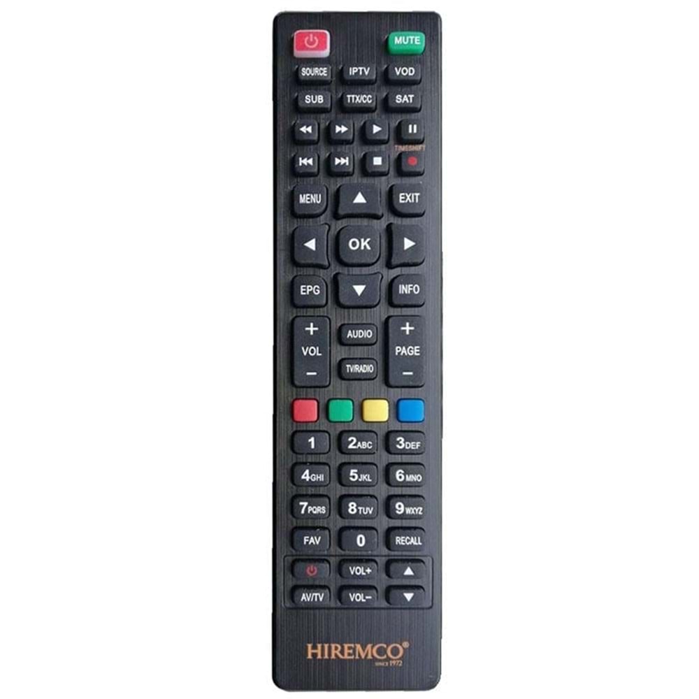 AKILLI KUMANDA HIREMCO ZAPPER COMBO HD 2019 IPTV VOD TUŞLU YAZISIZ