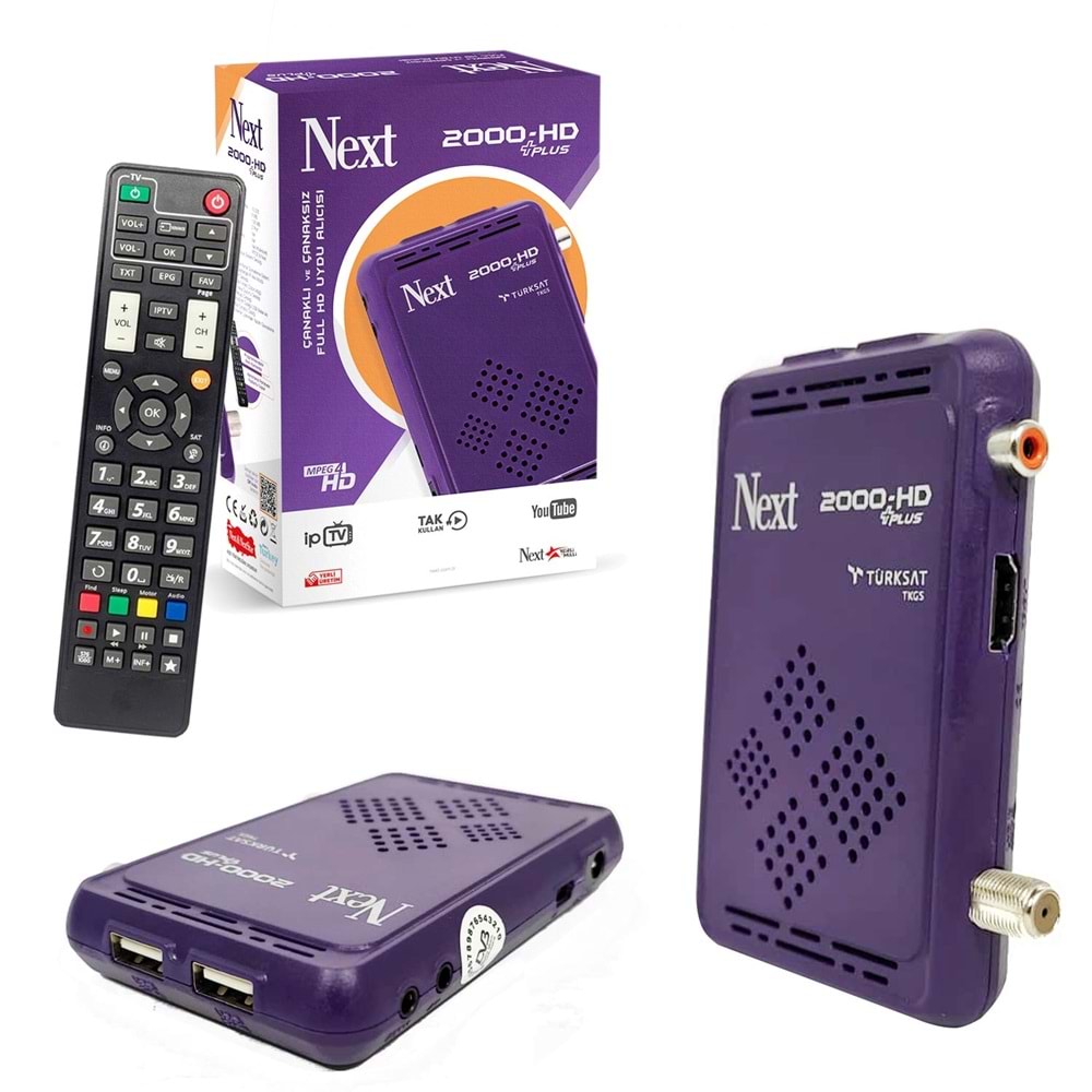 NEXT-2000 HD+ UYDU ALICI MİNİ FULL HD IPTV WIFI YOUTUBE
