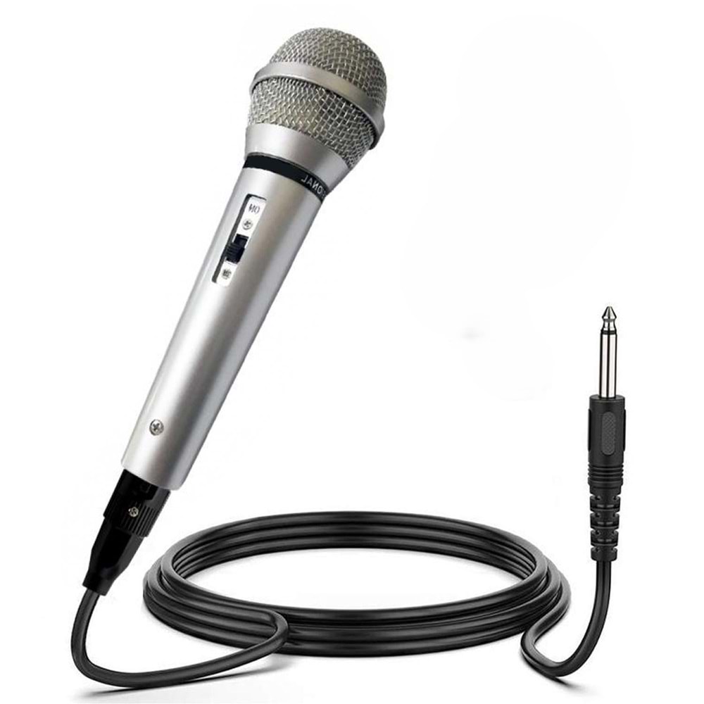 EL MİKROFONU KABLOLU 3MT KARAOKE DVD HEDİYE FUGUE MX-178