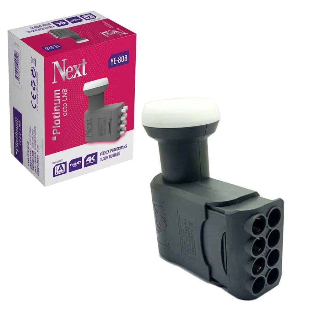 LNB SEKİZLİ (OCTO) PLATİNUM 0,1DB 3D 4K NEXT YE-808