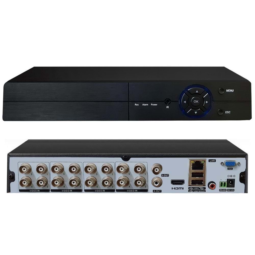 KAYIT CİHAZI AHD DVR 16 KANAL 2MP 1080P H265 5IN1 HİBRİT XMEYE AVENİR AV-TC16M