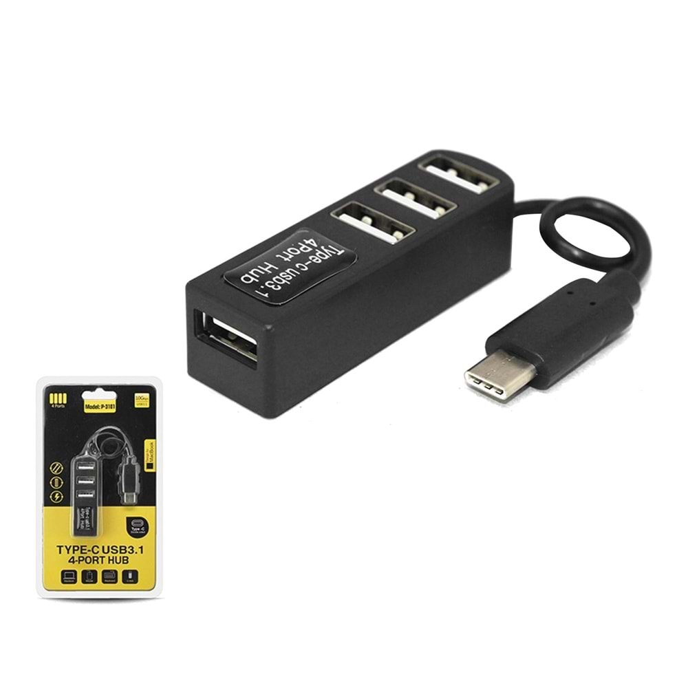 HADRON HN-152 Type-C Usb Hub 3,0 Çoklayıcı 4 Port