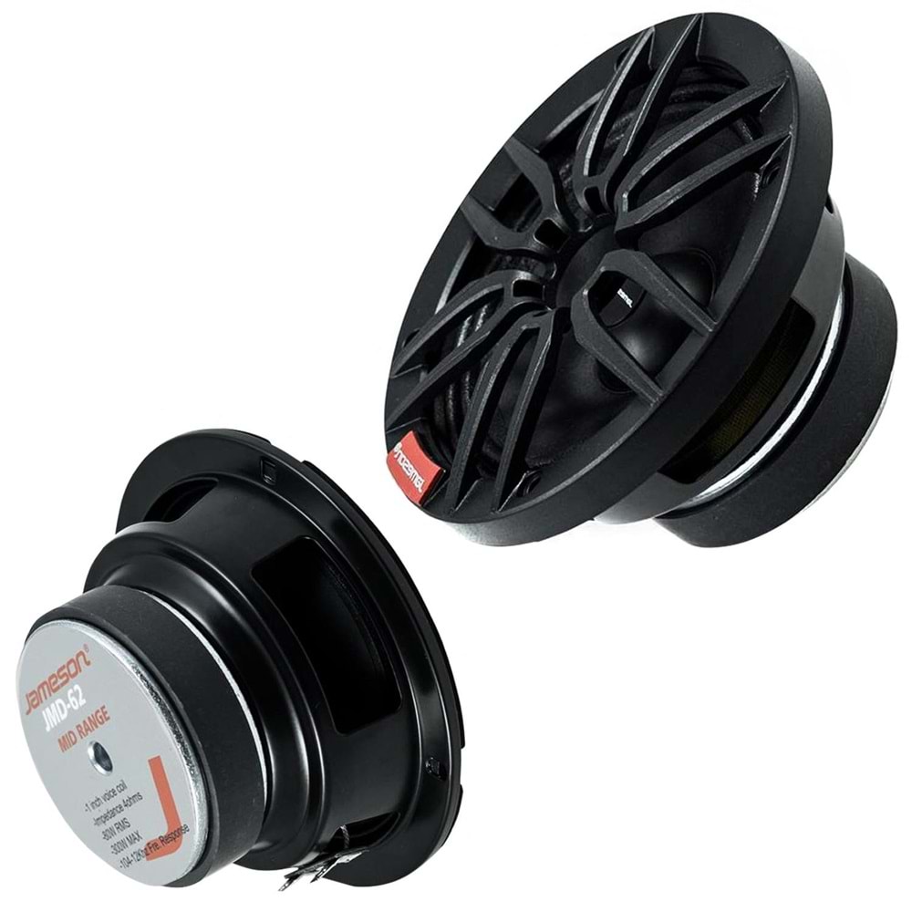 JAMESON JMD-62 Oto Midrange 16cm 300 Watt Kapaklı 2 Adet