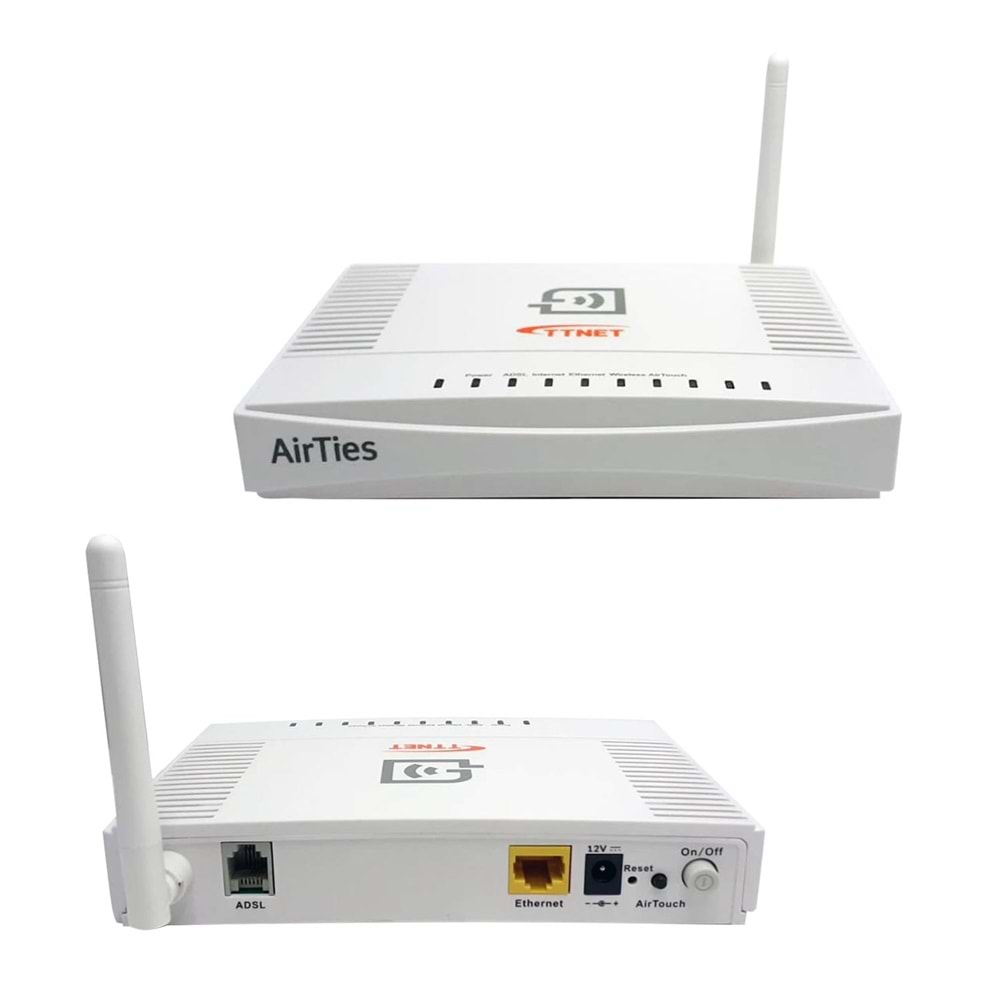 TTNET AIRTIES RT-206V4 Kablosuz Modem Router 1 Port 150 Mbps Adsl2