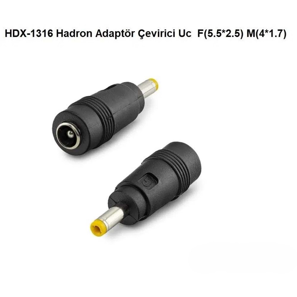 NOTEBOOK ÇEVİRİCİ JACK 5,5X2,5MM TO 4,0X1,7MM HADRON HDX-1316