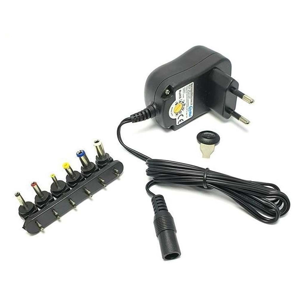 WELLPOWER WP-03123P Adaptör Kademeli 6 Uçlu 3-12 Volt 30 Watt