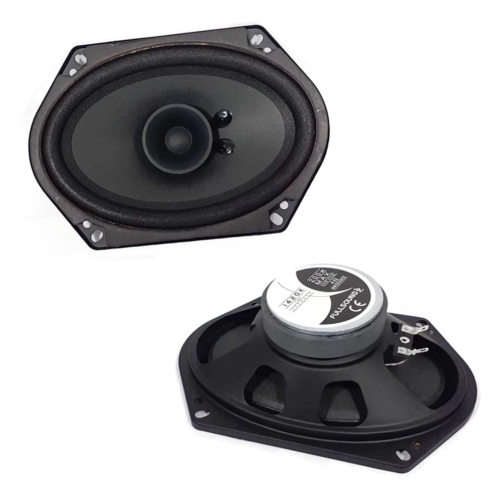 FULLSOUND K-1420K Oto Hoparlör Oval 5X7 İnç 200 Watt Ford Fiat 2 Adet