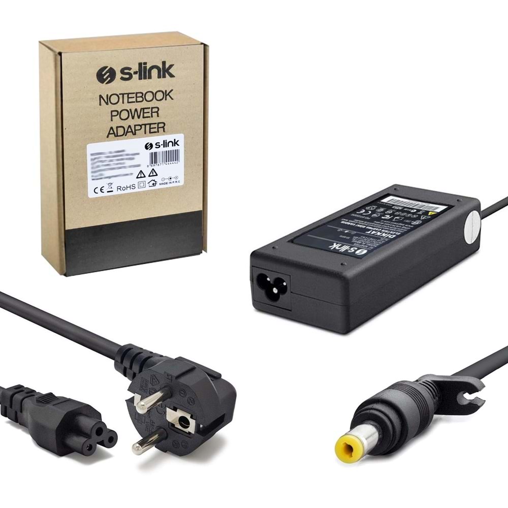 NOTEBOOK ADAPTÖR 18,5V 3,5A 4,8X1,7MM HP S-LİNK SL-NBA10
