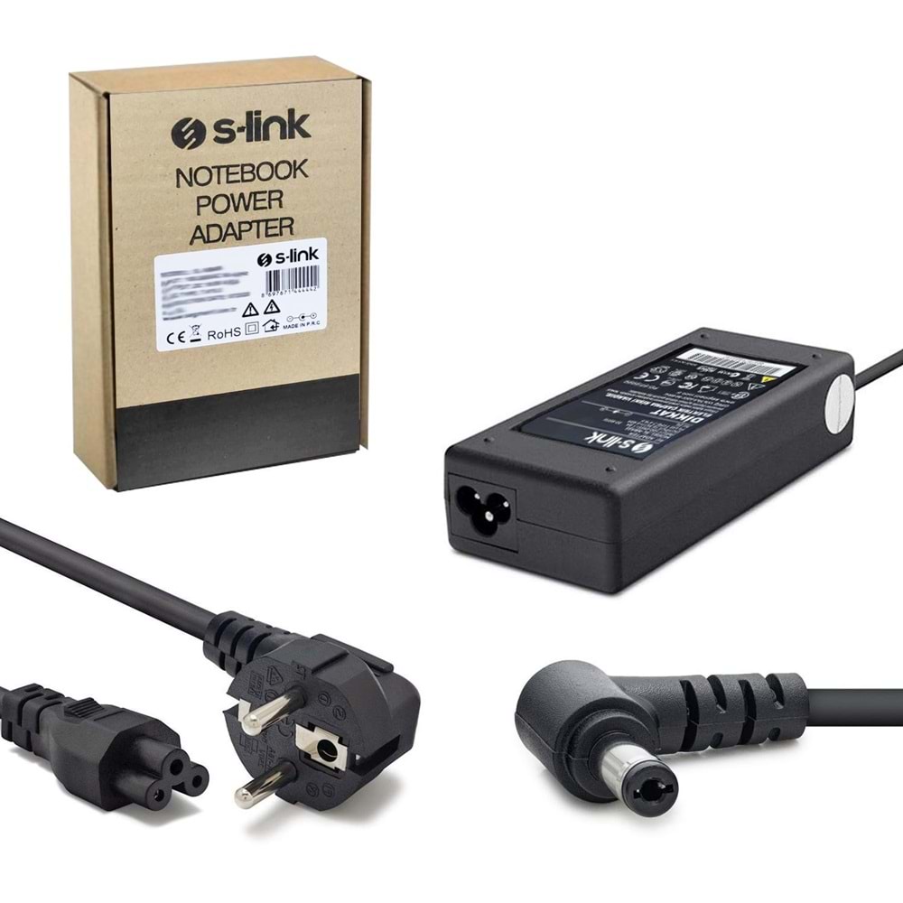 NOTEBOOK ADAPTÖR 19V 3,42A 5,5X2,5MM ASUS ACER S-LİNK SL-NBA20