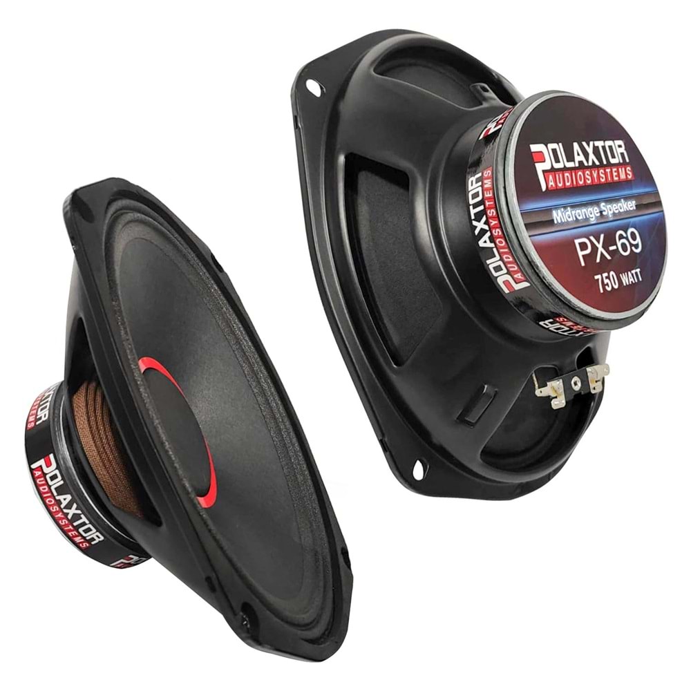POLAXTOR PX-69 Oto Midrange Oval 6X9 İnç 750 Watt Kapaklı 2 Adet
