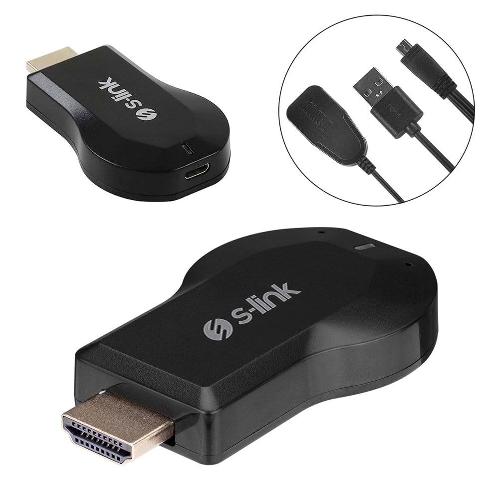 HDMI KABLOSUZ DONGLE TV GÖRÜNTÜ VE SES AKTARICI IOS ANDROID S-LİNK SL-WH25