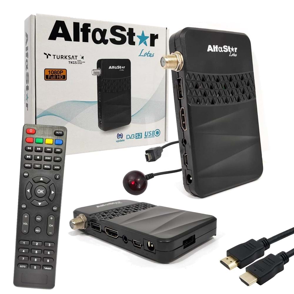 ALFASTAR LOTUS Uydu Alıcı Mini Full Hd