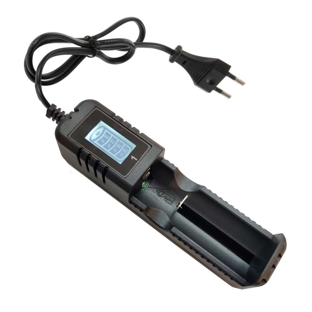 NARİTA HD-8990B Pil Şarj Aleti Tekli Ekranlı 600mah 18650-26650-16340-14500-AA-AAA