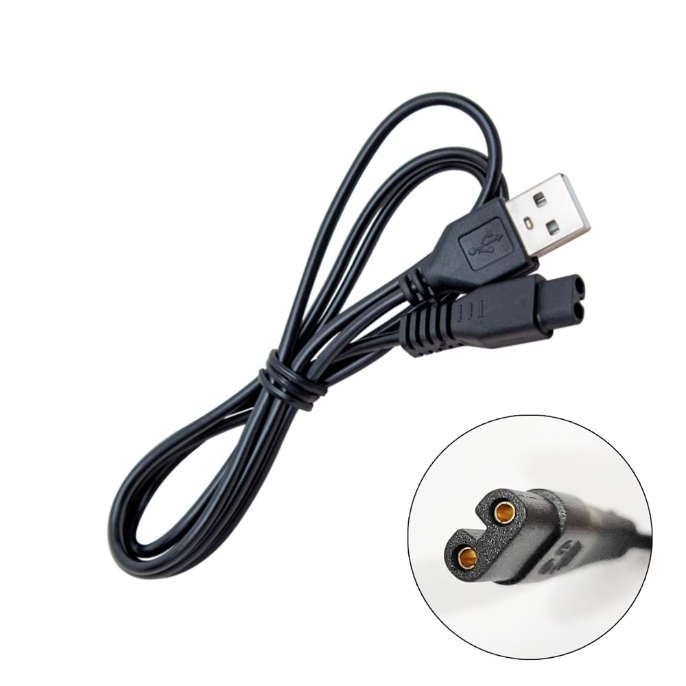 TIRAŞ KABLOSU USB 1MT SİYAH NO13 G-53413
