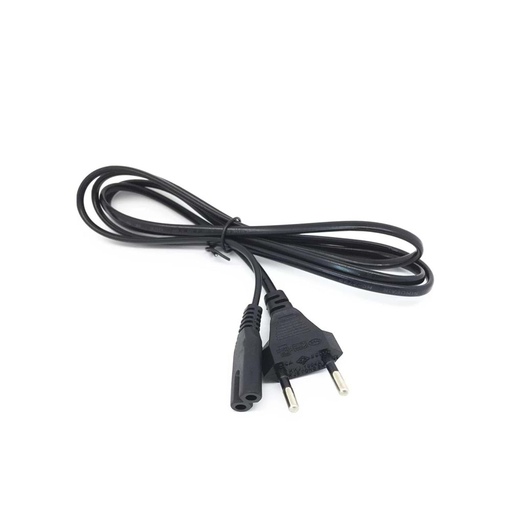 TEYP FİŞİ ELEKTRİK KABLOSU C7 SİYAH 1MT HADRON HDX-5527