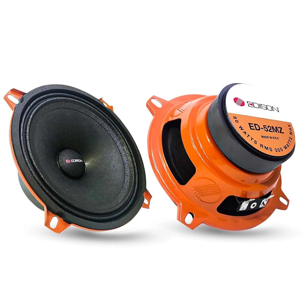 EDISON ED-52MZ Oto Midrange 13cm 300 Watt Kapaklı 2 Adet