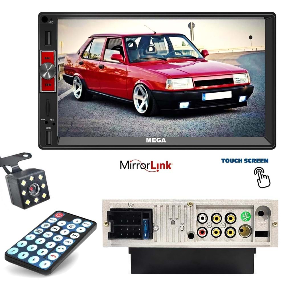 MEGA VM-111 UP Tofaş Double Teyp 7 İnç 4X65 Watt Mirrorlink