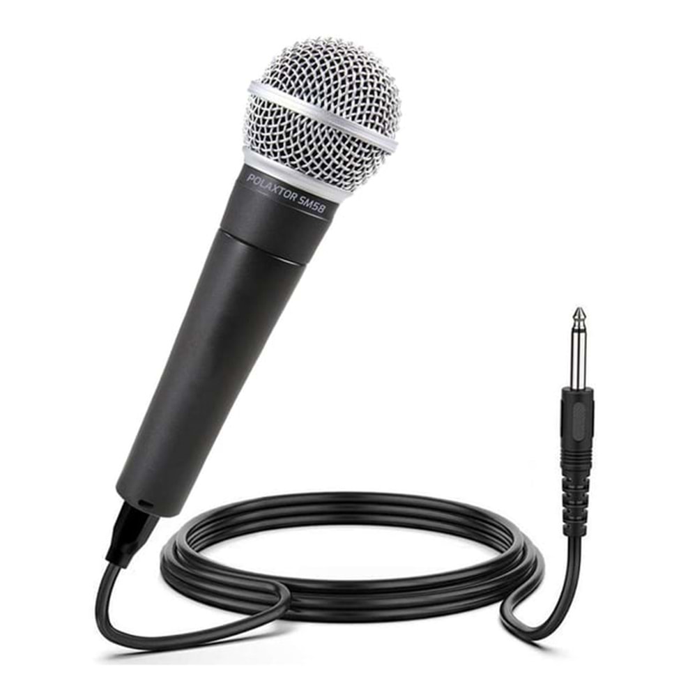 EL MİKROFONU KABLOLU 3MT DİNAMİK METAL PLX SM-58