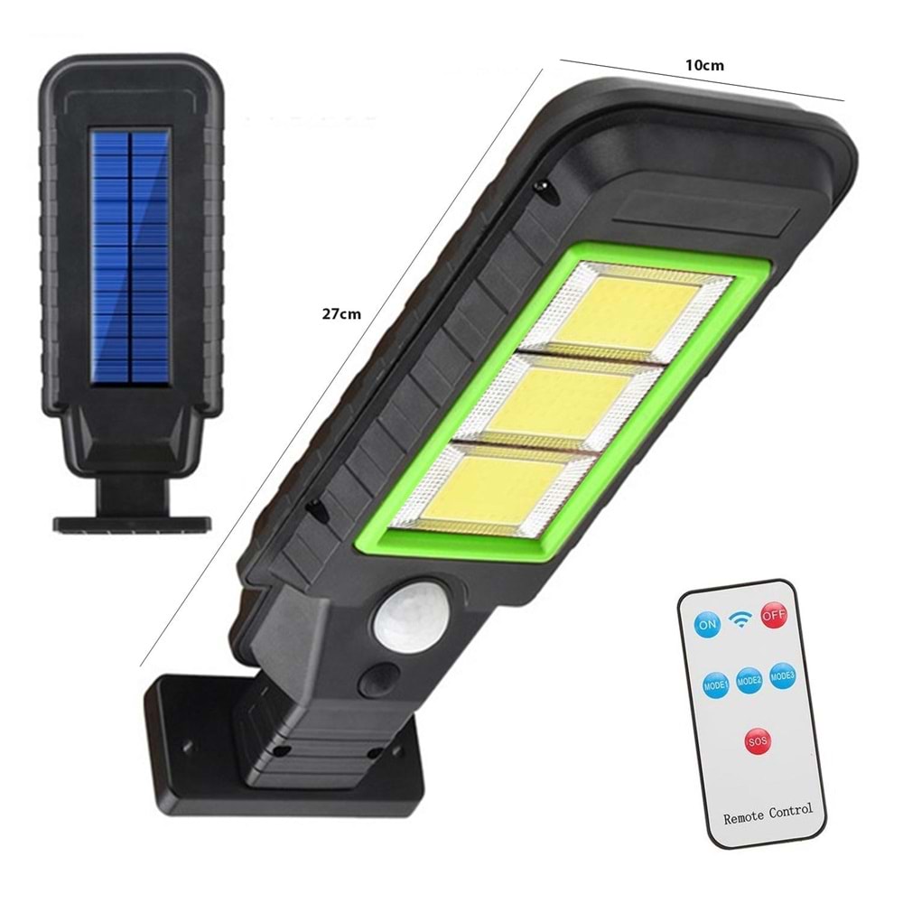 SİLVER TOSS ST-8011D Solar Güneş Enerji Aydınlatma Lambası Sensörlü 120 Cob Led