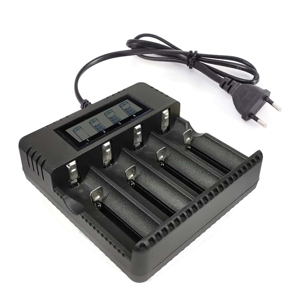 NARİTA HD-8992A Pil Şarj Aleti 4Lü Ekranlı 3000mah 18650-26650-16340-14500-AA-AAA