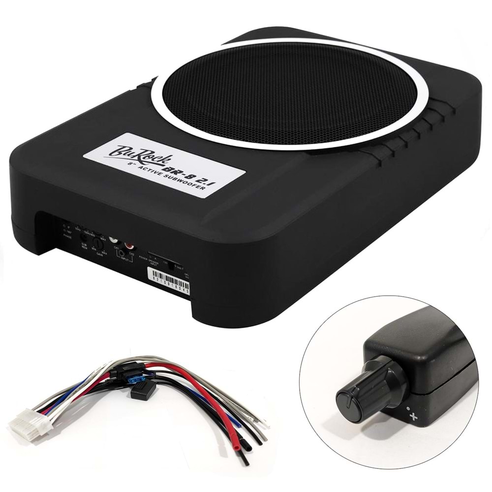 ARAÇ BASS SUBWOOFER AKTİF KOLTUK ALTI 8 360W BUROCK BR-8 2,1