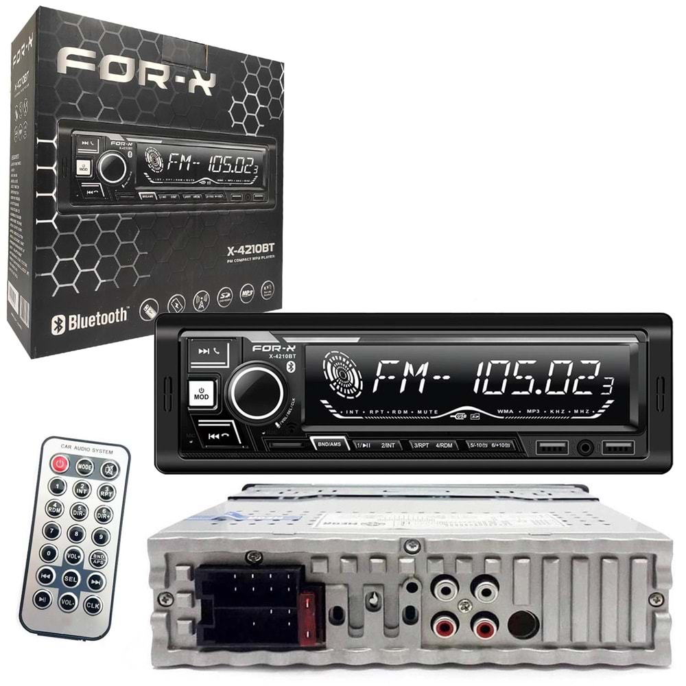 FOR-X X-4210BT Oto Teyp 4X55 Watt Bluetooth