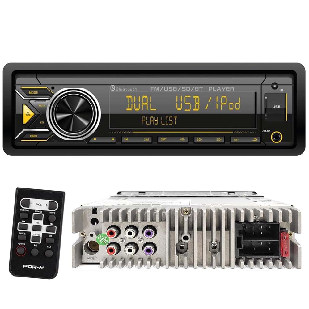 FOR-X X-5600DSP Oto Teyp 4X60 Watt Bluetooth