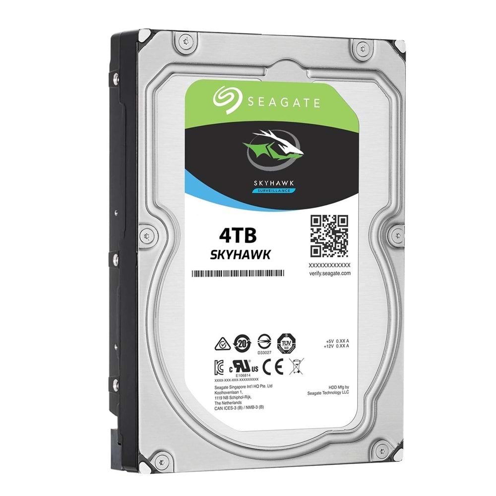 GÜVENLİK HARDDİSK 4TB 7/24 5900RPM SATA3 64MB SEAGATE SKYHAWK SURVEILLANCE