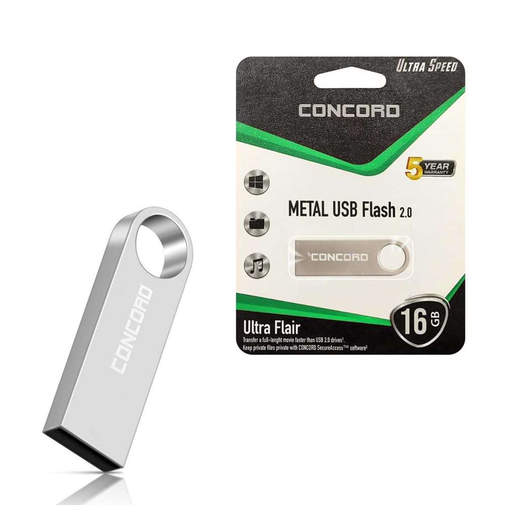 CONCORD C-U16 Usb Flash Bellek Metal Ultra Flair 16GB