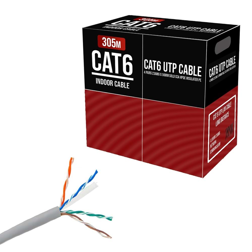 GABBLE Cat6 Kablo 23Awg 0,56mm 305 Metre