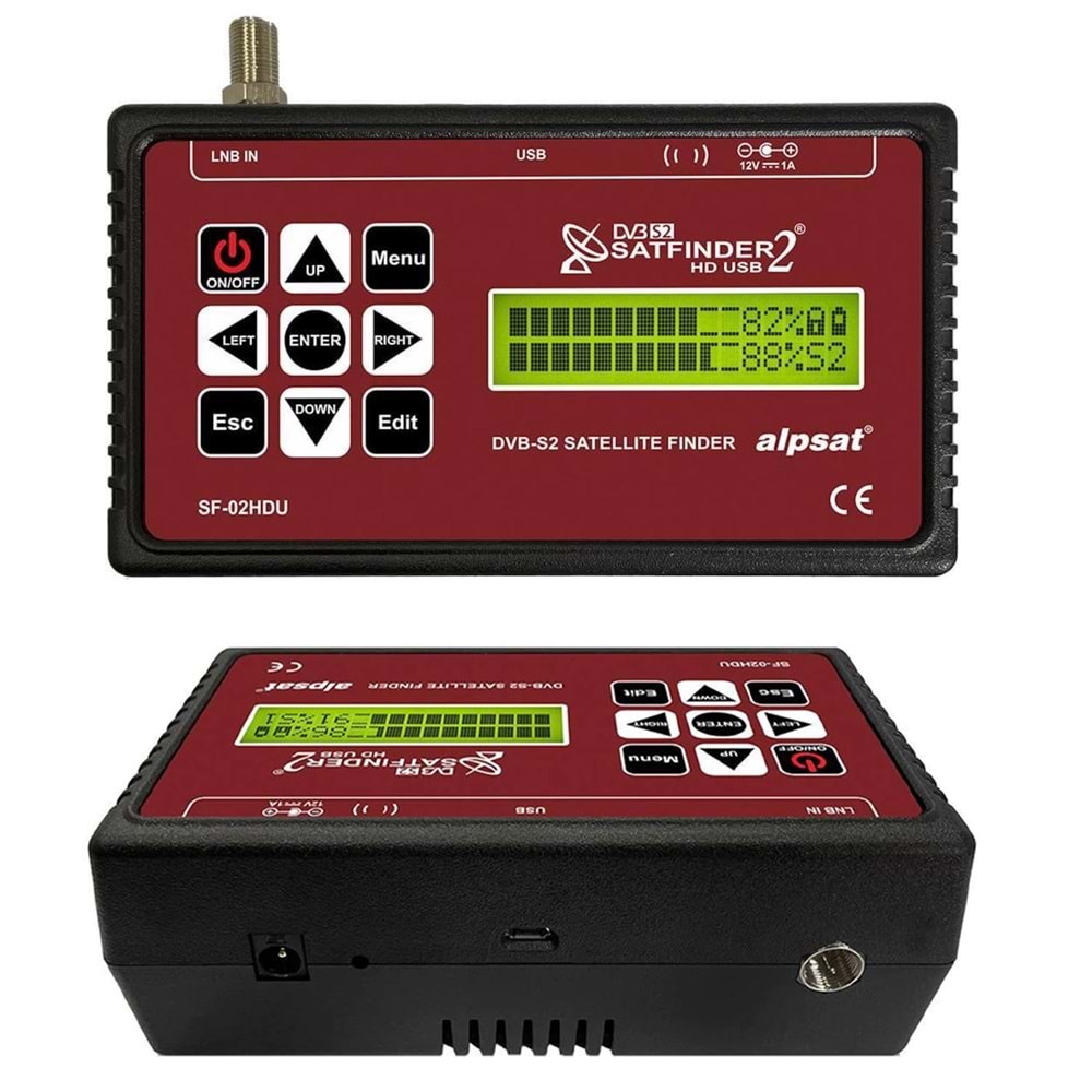 ALPSAT SF-02HD Sinyal Uydu Bulucu Satfinder Analog Usb