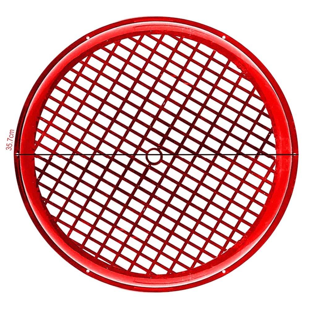 Woofer Kapağı 30cm Kırmızı Plastik 1 Adet
