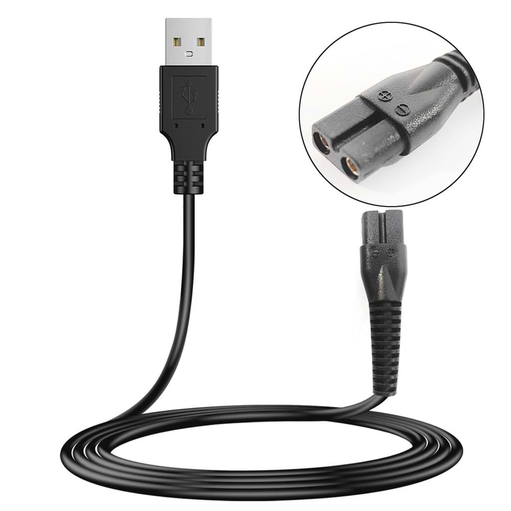 TIRAŞ KABLOSU USB 1MT SİYAH NO13 G-53513
