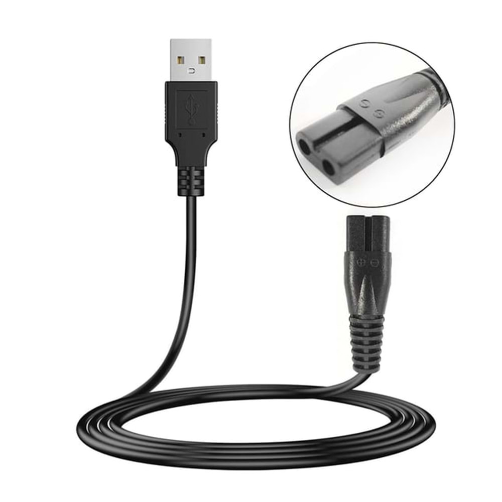 TIRAŞ KABLOSU USB 1MT SİYAH NO3 G-5353