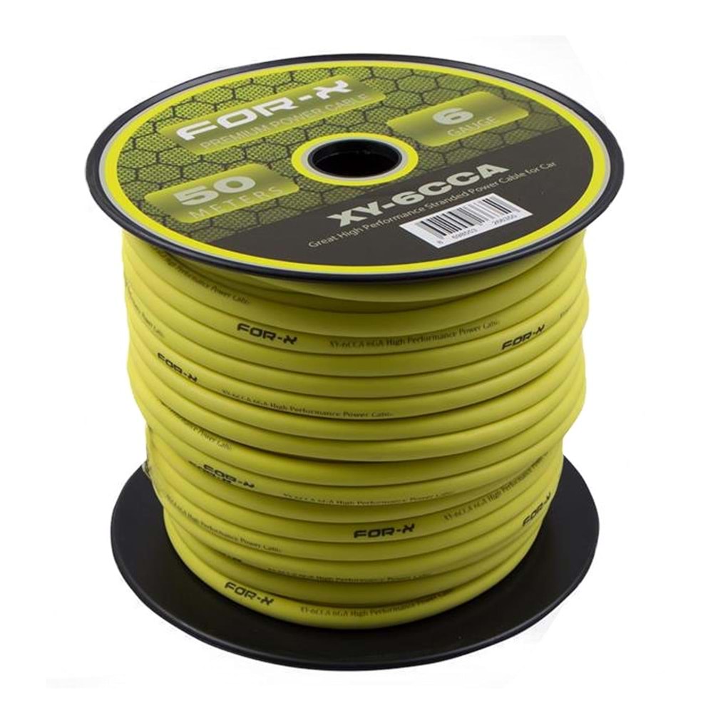 FOR-X XY-6CCA Oto Anfi Power Kablo 6GA 50 Metre