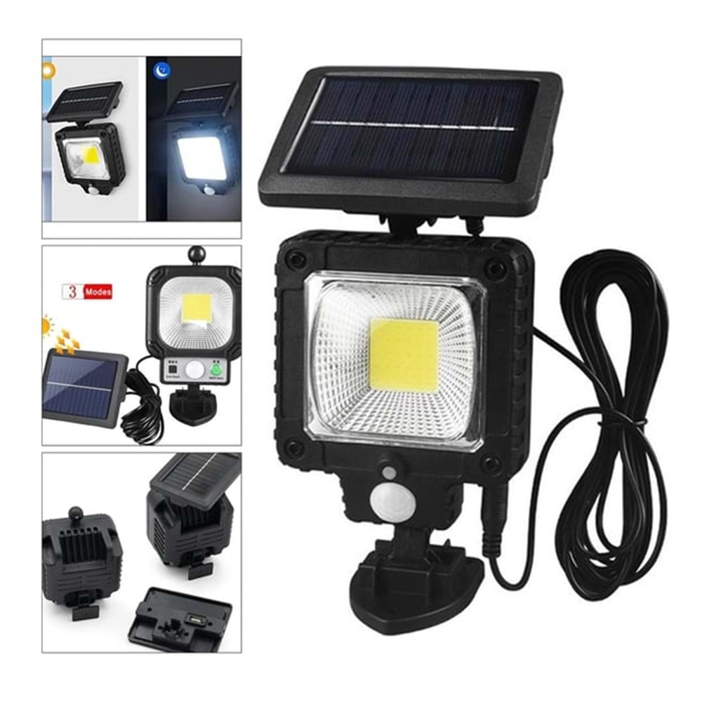 JINGXIN JX-855A Solar Güneş Enerji Aydınlatma Lambası Sensörlü Cob Led