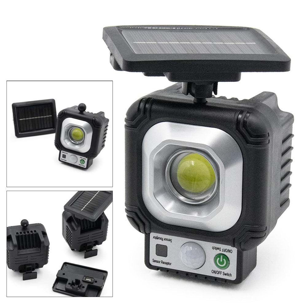 JINGXIN JX-966A Solar Güneş Enerji Aydınlatma Lambası Sensörlü Cob Led