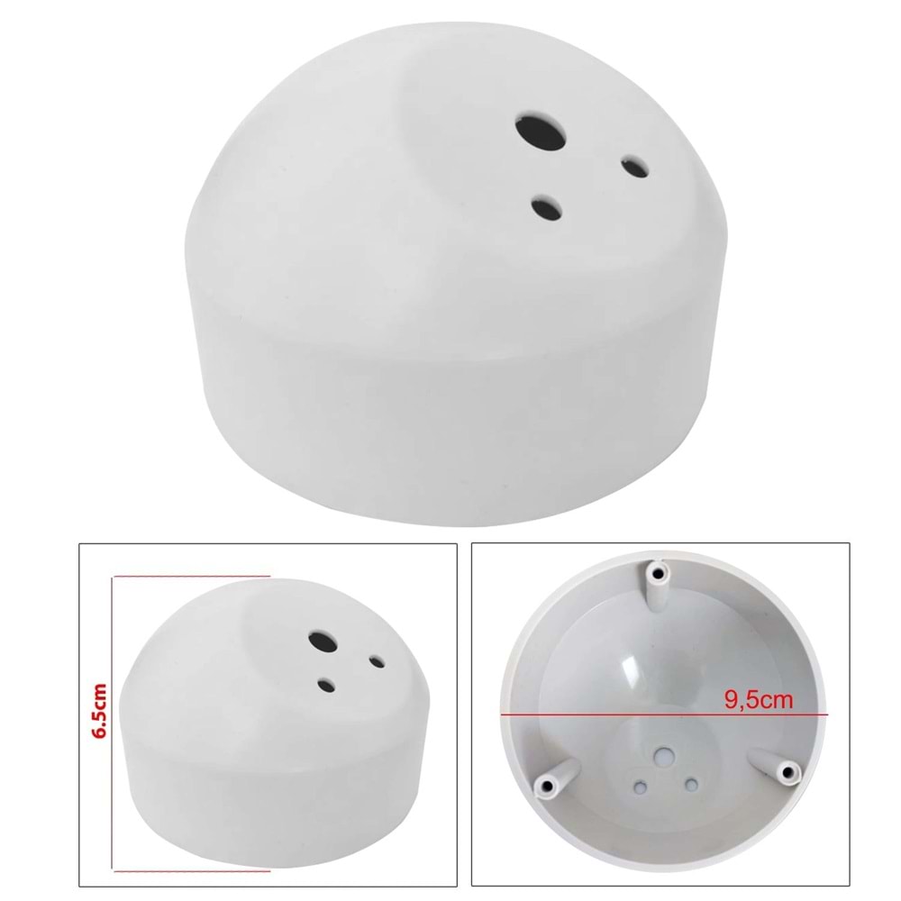POLAXTOR Tweeter Dome Kabin Yuvası 10cm Tabansız Beyaz 2 Adet
