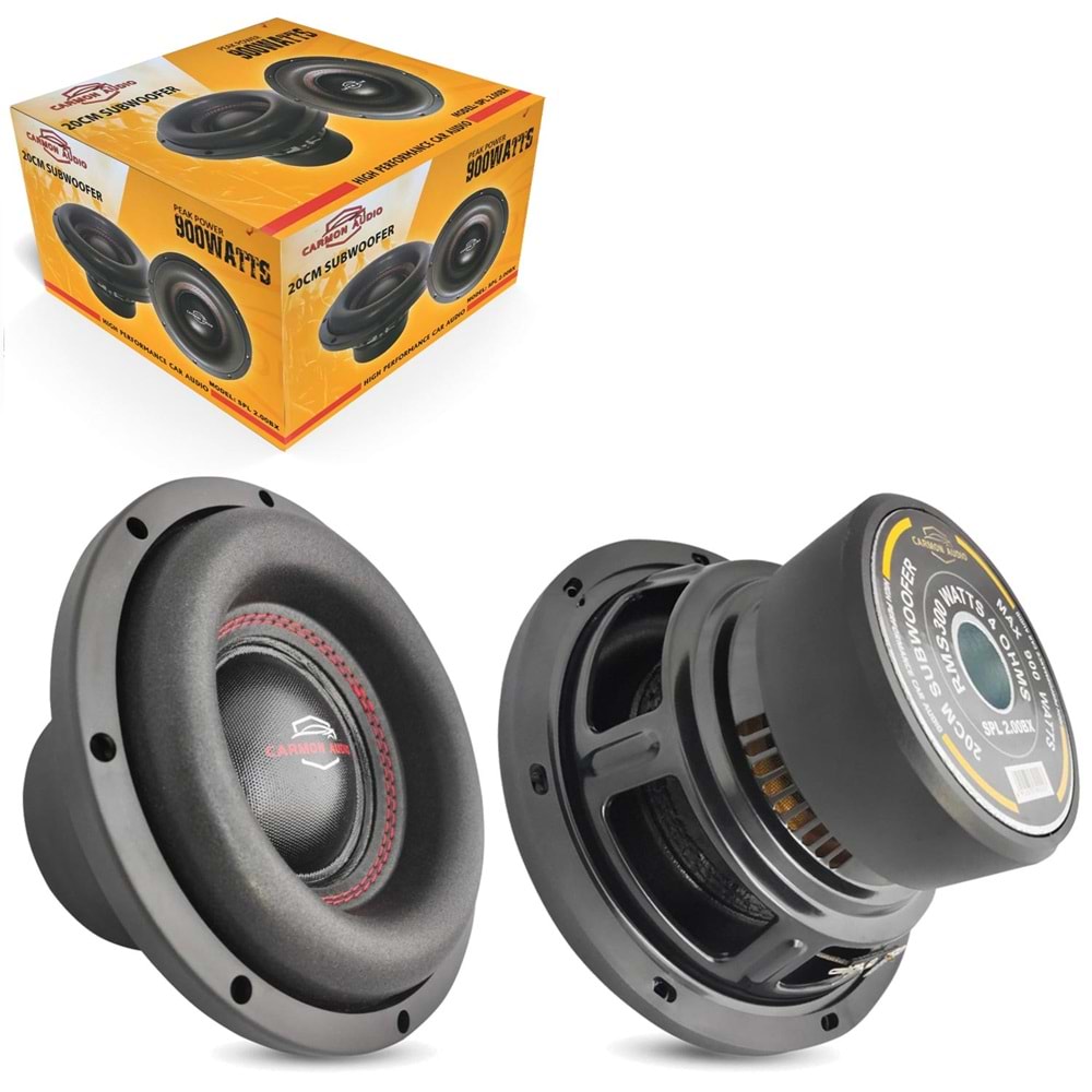 CARMON SPL-2,00BX Oto Bass Subwoofer 20cm 900 Watt 1 Adet